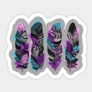 Never too many Feathers Sticker